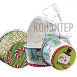 Капсулы с закрученным краем Новогодние 50*40мм 10штук